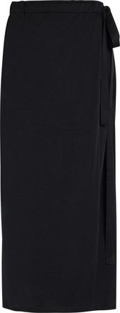 Toteme Cotton and Silk-blend Midi Wrap Skirt - Black - 38 (UK10 / S)