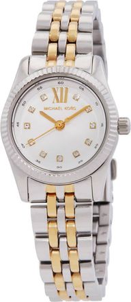 Michael Kors Lexington Quartz Crystal White Dial Two-Tone Ladies Watch MK4740