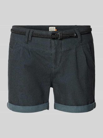 Ragwear Regular Fit Jeansshorts mit G&uuml;rtel Modell Heeven in Black, Gr&ouml;&szlig;e 25