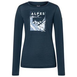 super.natural Alpes L/S Longsleeve f&uuml;r Damen | blau