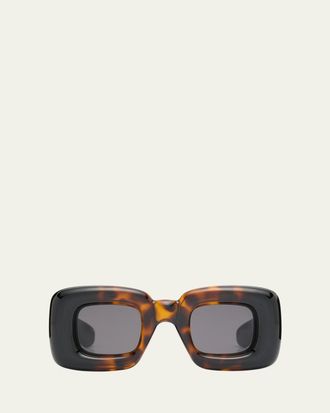 Loewe Fashion Show Inflated Acetate Square Sunglasses
