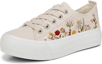 Blowfish Womens Sadie-Sun Sneaker, White Desert Canvas, 5 UK