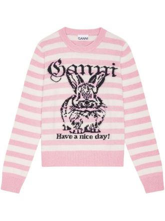 Ganni Bunny Wool Crewneck Jumper