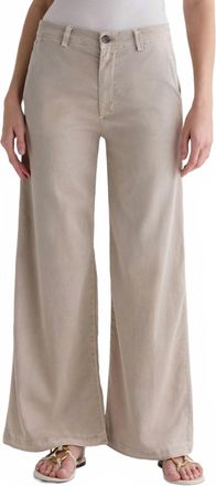 AG - Adriano Goldschmied Caden Wide Leg Trousers In Beige