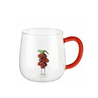 KASANOVA Mug in vetro borosilicato 380 ml uva