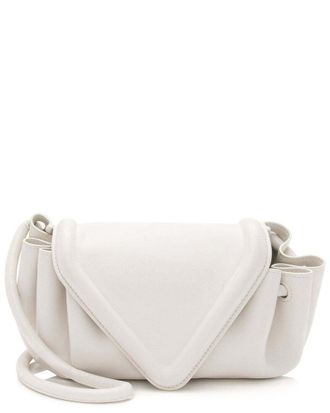 Bottega Veneta White Leather Beak Crossbody (Authentic Pre-Loved)