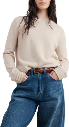 Seasalt Cornwall Rosefinch Merino Wool Blend Crewneck Sweater in Aran at Nordstrom, Size 12