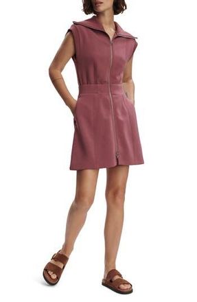 Varley Rebecca Zip Through Minidress in Wild Rhubarb at Nordstrom Rack, Size Large