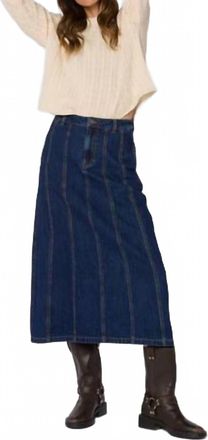 Velvet Heart Deedee Denim Circle Midi Skirt In Dark Rinse