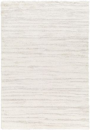 Surya Alfombra shaggy moderna blanco/gris 160x213