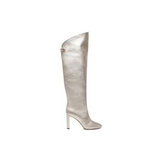 Maisons Skorpios High Boots - Dames - Hoge Laarzen - Beige - 40 EU - Leer - Schoenen
