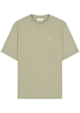 Nn.07 Adam Logo-embroidered Cotton T-shirt - Sage - XL