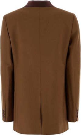 Fendi Womens Wool Blazer Brown Mohair Blazers