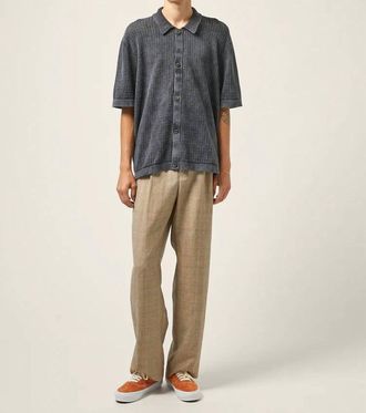 Corridor Washed Pointelle Shirt In Black