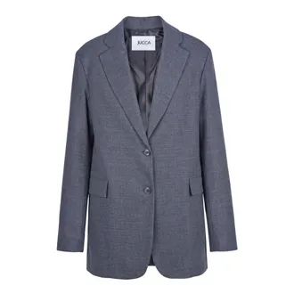 Jucca Jassen, Dames, Grijs, XS, Leer, Blazers