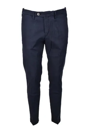 Michael Coal Blue Cotton-Blend Stretch Pants