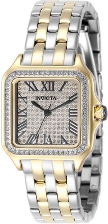 Invicta Angel Quartz Crystal Silver Dial Ladies Watch 50625