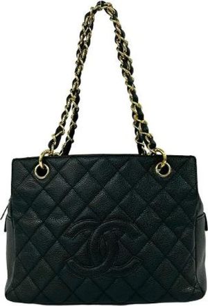 Chanel Pre-owned Matelasse Caviar Leren Schoudertas - Dames - Vintage Handtas - Zwart - ONE Size - Leer - Vintage