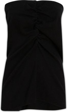 Akep Ruched Tube Top - Dames - Tops zonder mouwen - Zwart - L - Leer - Tops