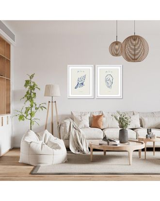 Ready2HangArt Filles De La Mer- La Conchiglia Diptych By Giulia Mora Wall Art