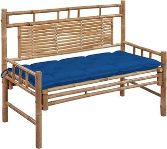 vidaXL Banco De Jard&iacute;n Con Coj&iacute;n Bamb&uacute; 120 Cm Vidaxl