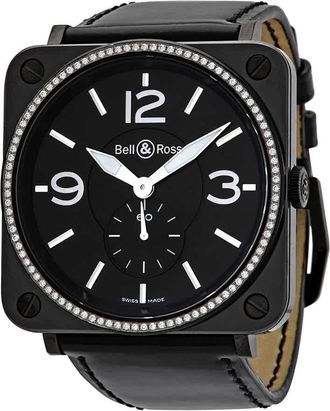 Bell & Ross Bells and Ross Quartz Black Dial Watch BRS98-BCS-00807