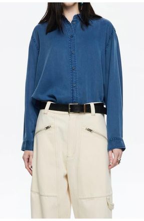 Bimba & Lola Denim Shirt in Blue at Nordstrom, Size X-Small Eu