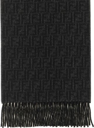 Fendi FF Zucca Scarf - Black