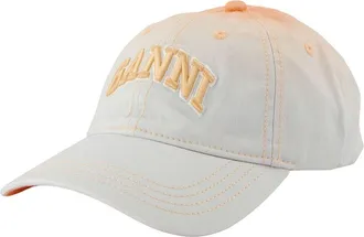 Ganni Womens B3020220-Zz1 Ombre Cotton Baseball Cap White