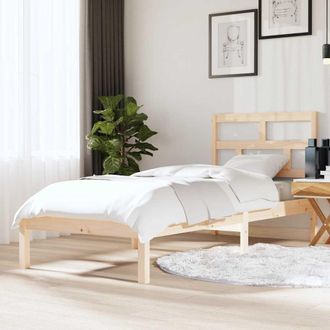 vidaXL Estructura De Cama Individual Peque&ntilde;a Madera Maciza 75x190 Cm Vidaxl