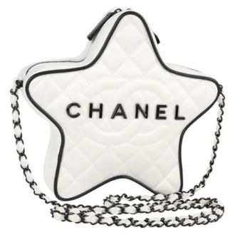 Chanel Pre-owned Satin chanel-bags - Dames - Pre-owned - Wit - Maat: ONE Size Satijn