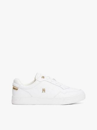 Tommy Hilfiger Leather TH Monogram Plaque Court Trainers
