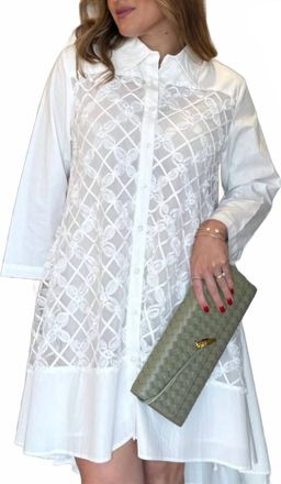 Gracia Floral Pattern Dress In White