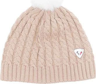 Rossignol cable-knit beanie - women - Acrylic/Polyester/Polyester/Metallic Fibre - One Size - Neutrals