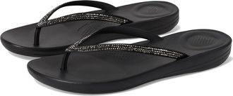 FitFlop Iqushion Sparkle Womens Shoes Black : 10 M (B)