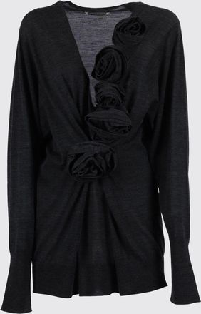 Alberta Ferretti Blusa drappeggiata con rose Alberta Ferretti