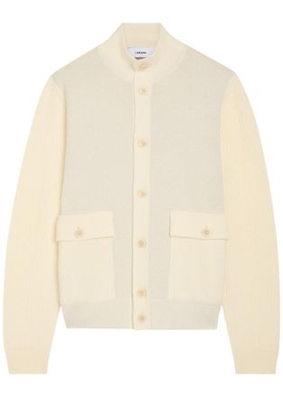 Lardini Knit Wool-blend Jacket - Ecru - Xxl