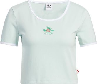 adidas (WMNS) adidas Y2K Short T-Shirt Asia Sizing Green White HR6911
