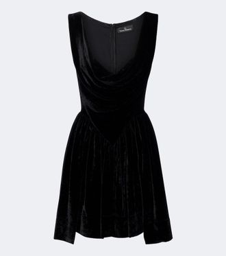Vivienne Westwood Sunday draped velvet minidress