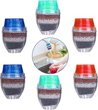 OEM Juego De 12 Mini Purificadores De Agua Para Grifo Con Carb&oacute;n Activado - Mini Filtro De Carb&oacute;n Activado De C&aacute;scara De Coco Para Uso Dom&eacute;stico - Utensil