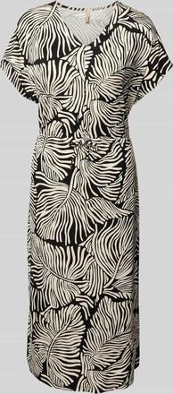 Soyaconcept Midikleid mit Bindeg&uuml;rtel Modell MARICA in Black, Gr&ouml;&szlig;e XL