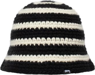 St&uuml;ssy Swirl Knit Bucket Hat Black 1321167-BLAC