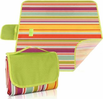 OEM Tapis Pique-nique - Impermeable - 200 X 200 Cm - Anti-sable - Portable Avec Poignee - Pour Plage Jardin Camping Randonnee - Orange
