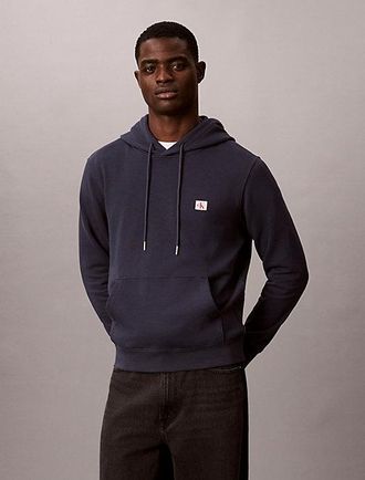 Calvin Klein Sudadera Con Capucha De Felpa De Algod&oacute;n Con Insignia