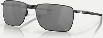 Oakley Ejector - Occhiali da sole rettangolari nero satinato con lenti a specchio nere