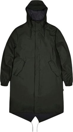 Rains Fishtail Parka Jas - Dames - Parka Jassen - Groen - XL - Polyester - Jassen