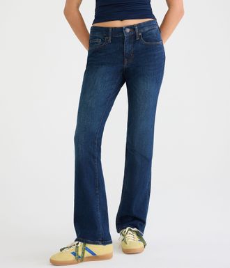 A&eacute;ropostale Womens Mid-Rise Bootcut Jean