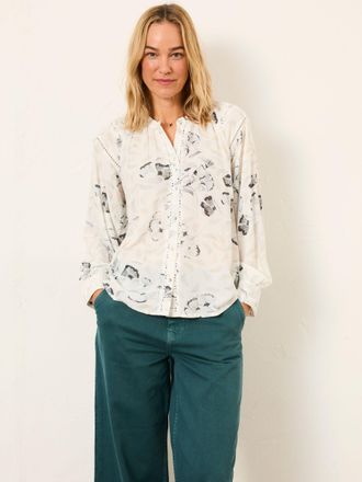 Fat Face FatFace Orla Ivory Ginko Leaves Regular Blouse