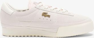 Lacoste Womens Aura Trainers in Off White Suede - Size UK 5.5