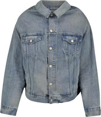 Balenciaga Dames, Jassen, Blauw, Maat: S Denim